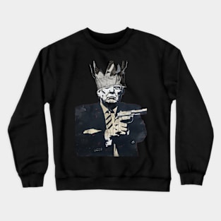 Donald Trump: King Trump on a Dark Background Crewneck Sweatshirt